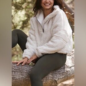 FP Movement by Free People Nantucket Fleece Jacket - Color: White, Size: Small
